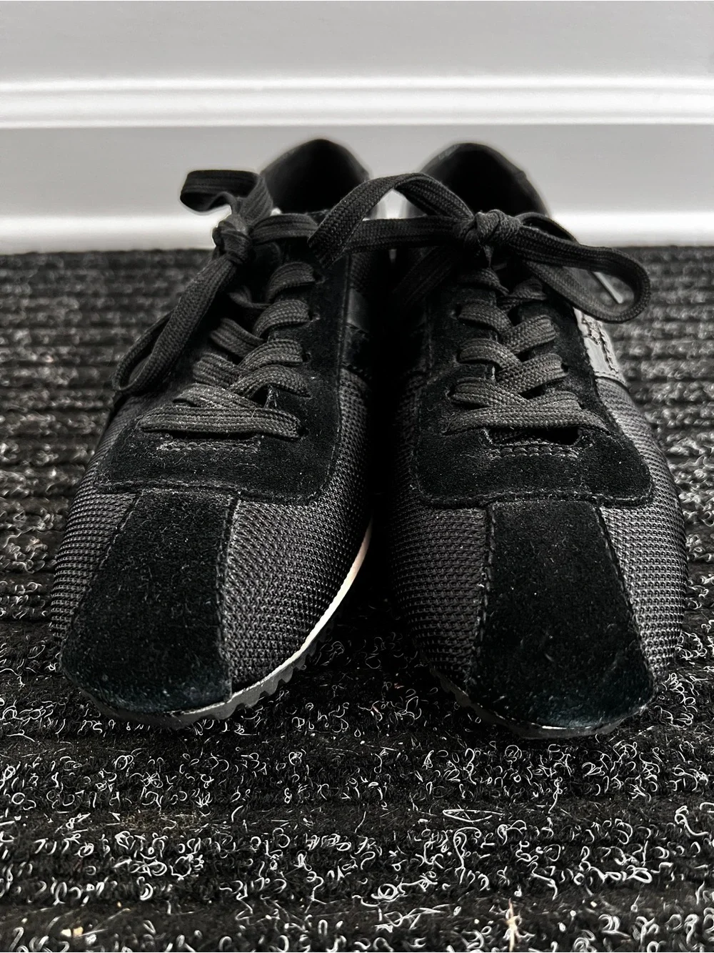 Coach Ivy Black Mesh Suede Sneakers Women’s Size 6B Shoes